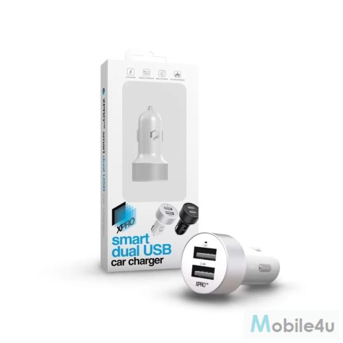 XPRO™ Smart Dual USB Car Charger White