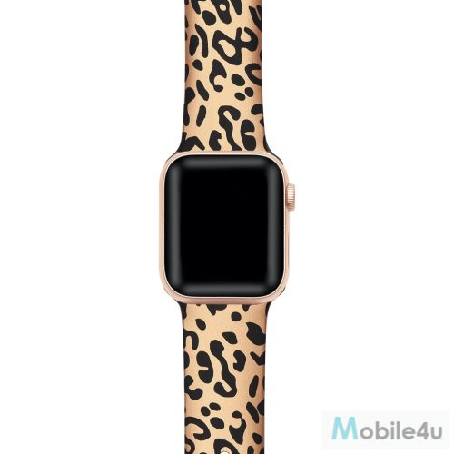 XPRO™ Apple Watch nyomtatott szilikon szíj leopárd mintás 42mm / 44mm / 45mm / 49mm