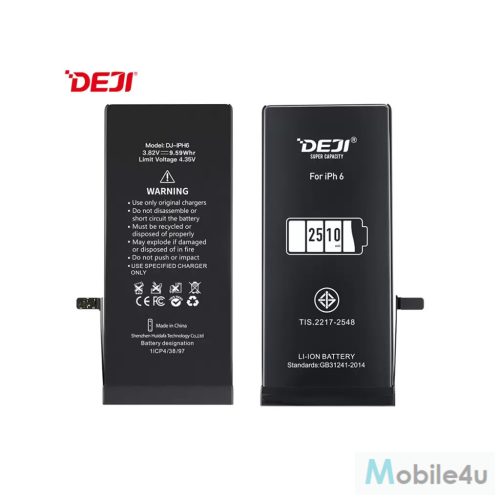 Deji iPhone 6 kompatibilis, magasabb kapacitású akkumulátor 2510mAh