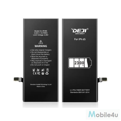 Deji iPhone 6S kompatibilis, magasabb kapacitású akkumulátor 2300mAh