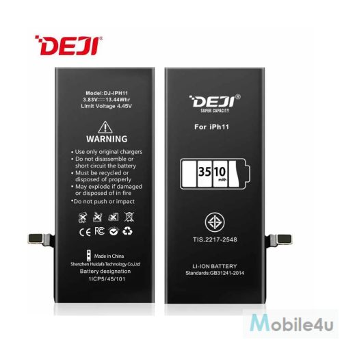 Deji iPhone 11 kompatibilis, magasabb kapacitású akkumulátor 3510mAh