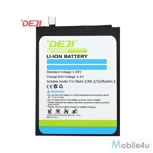 Deji Xiaomi BM40 akkumulátor Xiaomi Mi Redmi Note 2 / Redmi 2 / Redmi 1S / Note 1 / Mi 2 / Mi 2A készülékhez 2000mAh