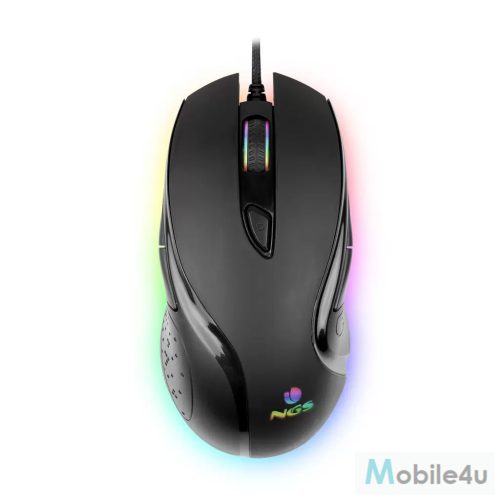 NGS GMX-125 Ergonomikus vezetékes Gamer egér 7200Dpi LED világítással, fekete