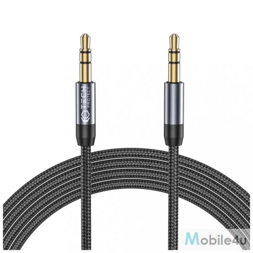 Tech-Protect UltraBoost audió kábel 3.5mm Jack / Jack, Black