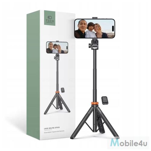 Tech-Protect L03S Vezeték nélküli Selfie bot Tripod Fekete