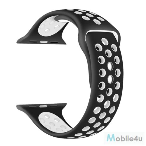 XPRO™ Apple Watch lélegző sport szíj Fekete / Fehér 38mm / 40mm / 41mm