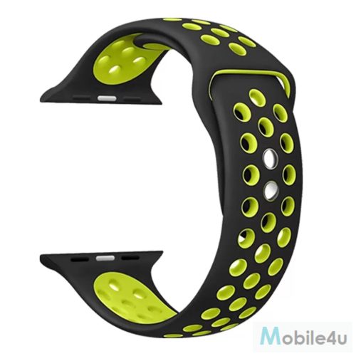 XPRO™ Apple Watch lélegző sport szíj Fekete / Zöld 38mm / 40mm / 41mm