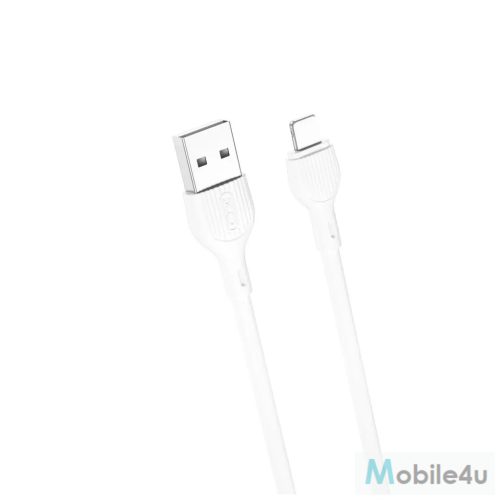 XO NB200 kábel USB-A / Lightning 1M 2.1A Fehér