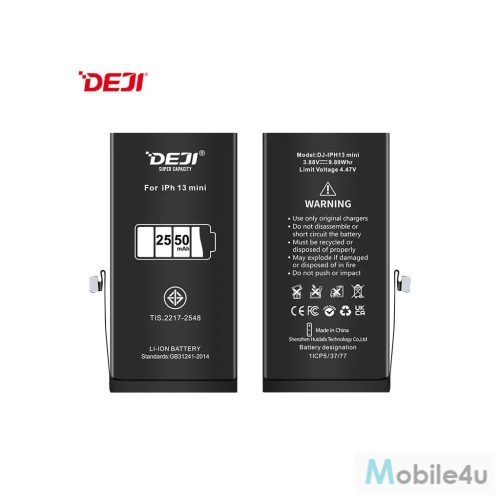 Deji iPhone 13 Mini kompatibilis, magasabb kapacitású akkumulátor 2550mAh