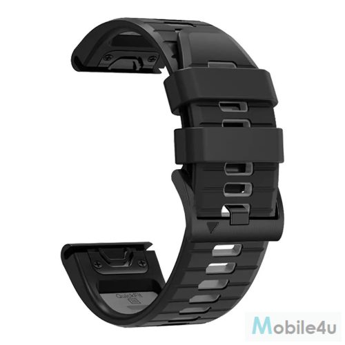 Tech-Protect Iconbrand Pro óraszíj fekete / szürke Garmin Fenix 5 / 6 / 6 Pro / 7 készülékhez 931945