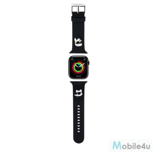 Karl Lagerfeld óraszíj fekete KLAWMSLKCNK Apple Watch 38mm / 40mm / 41mm