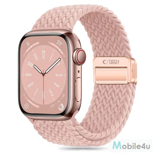 Tech-Protect NYLONMAG óraszíj pink, Apple Watch 42mm / 44mm / 45mm / 49mm készülékhez