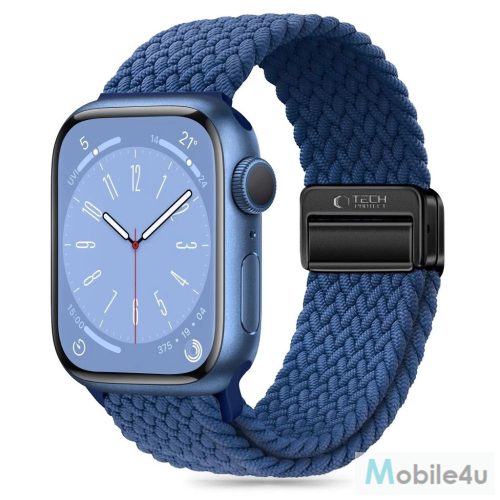 Tech-Protect NYLONMAG óraszíj sötétkék, Apple Watch 42mm / 44mm / 45mm / 49mm készülékhez