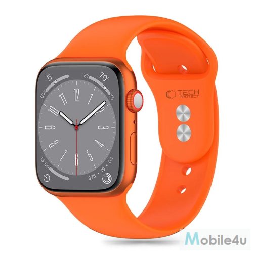 Tech-Protect SILICONE óraszíj narancssárga, Apple Watch 40mm / 41mm / 42mm készülékhez