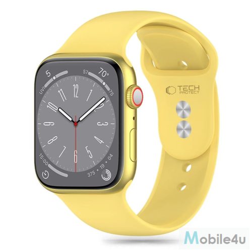 Tech-Protect SILICONE óraszíj citromsárga, Apple Watch 40mm / 41mm / 42mm készülékhez