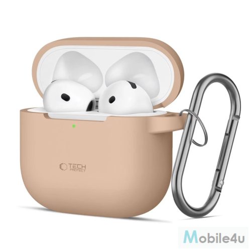 Tech-Protect Silicone Hook tok Apple AirPods 4 készülékhez Caffe Latte