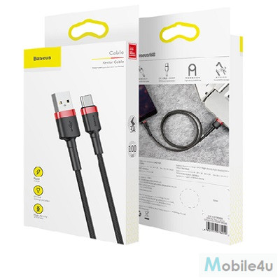 Baseus cafule kábel USB C típusú 3A 1M CATKLF-BG1 szürke-fekete