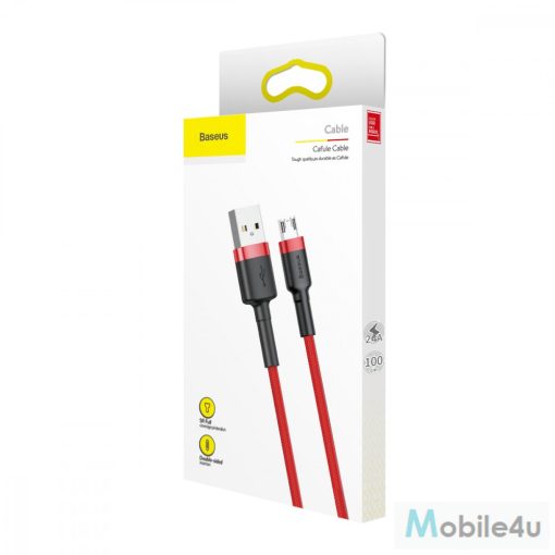 Baseus Cafule Micro-USB kábel CAMKLF-B09, 2.4 A, 1m, piros-piros
