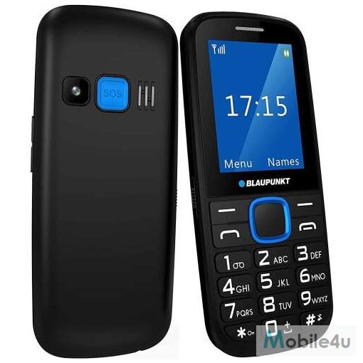 Blaupunkt BS04 időseknek,mobiltelefon készülék,fekete-kék