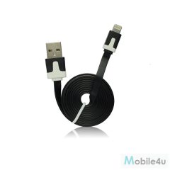   USB - IPHO 5/5C/5S/6/6 Plus/iPAD Mini vékony kábel (fekete)