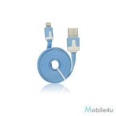   USB - IPHO 5/5C/5S/6/6 Plus/iPAD Mini iOS8.3 kompatibilis vékony kábel (kék)