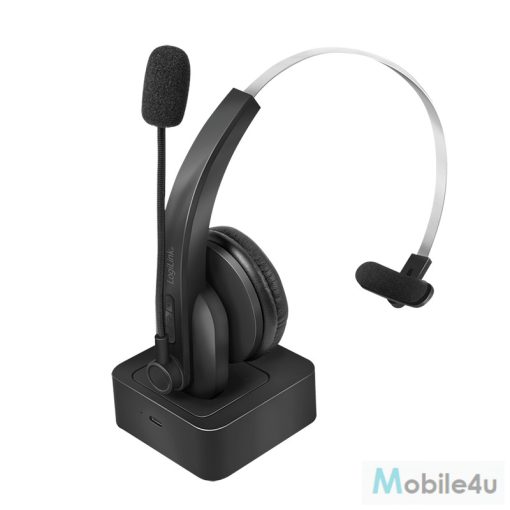Logilink Bluetooth mono headset töltőállvánnyal, mikrofonnal