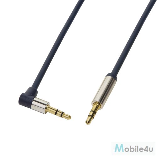 Logilink audió kábel 3.5 mm Sztereó M/M 90' elfordított, 0,5 m, kék