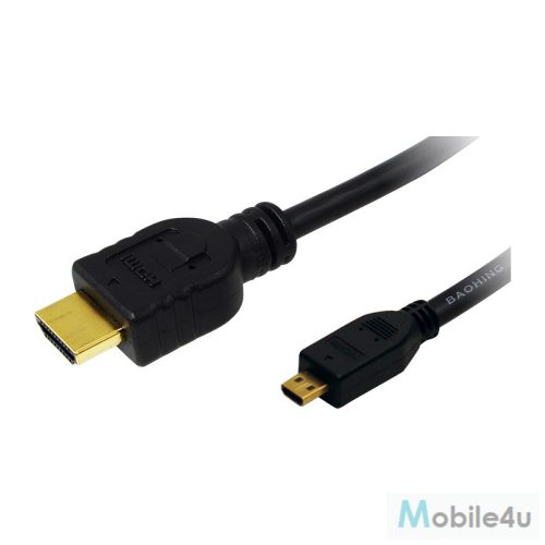 LogiLink HDMI kábel, Micro-D/M   A/M, 4K/30 Hz, 2 m