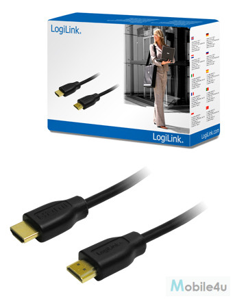 LogiLink HDMI Kábel 1.4, 2x HDMI apa, fekete, 5m