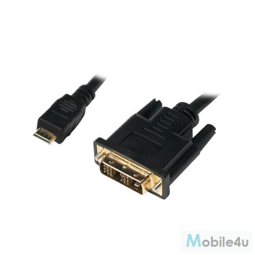 LOGILINK Mini-HDMI apa   DVI-D kábel apa, 2.0 m