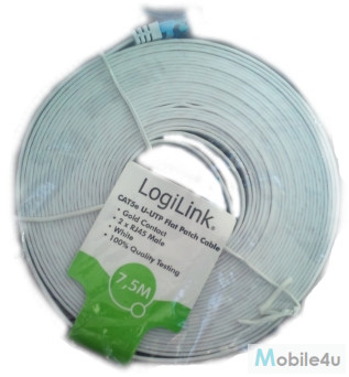 LogiLink lapos Patch kábel CAT5e 0,25M fehér