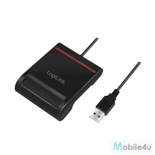 Logilink USB 2.0 kártyaolvasó, smart ID-hez, fekete