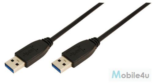 LogiLink USB 3.0 kábel A típus|A típus fekete 1m