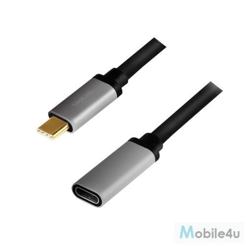 Logilink USB 3.2 Gen2 Type-C kábel, C/M C/F, 4K, alu, 0,5 m