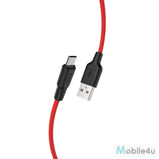HOCO X21 Szilikon töltokábel Micro USB 1m, piros