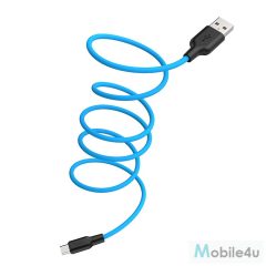 HOCO X21 Szilikon töltokábel Micro USB 1m, kék