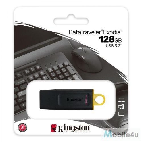 Kingston 128GB Traveler Exodia USB 3.2 Gen 1 fekete-sárga