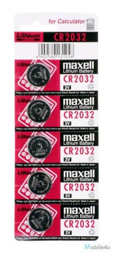 Maxell CR2032x5 csomag (tépheto bliszter) 3V-os lítium gombelem