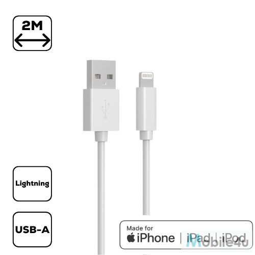 Cellect iPhone Lightning USB adat 2m, töltőkábel