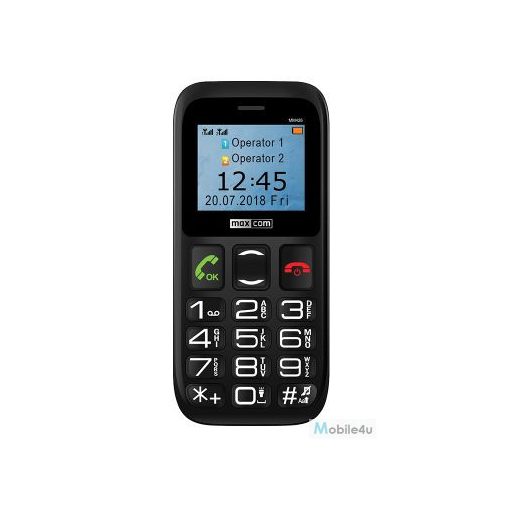 Maxcom MM426 Dual Sim mobiltelefon extra nagy gombokkal, vészhívóval fekete