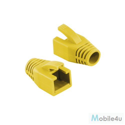 Logilink RJ45 feszültségmentesítő védőburkolat, 8 mm, sárga, 50 db