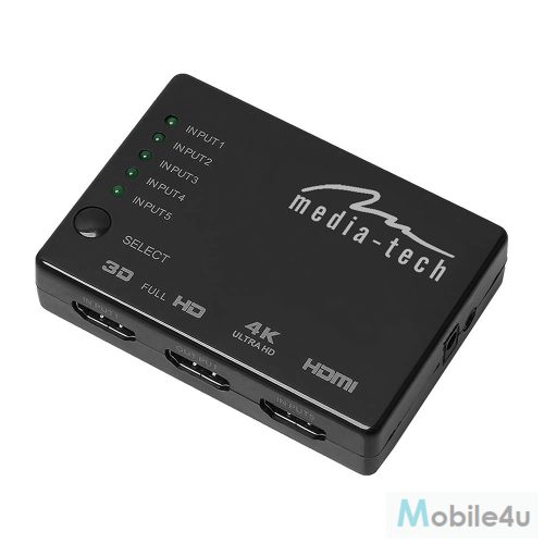 Media-Tech 5 portos HDMI Switch 4K