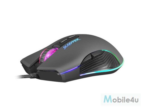 Fury SCRAPPER gamer optikai egér, 6400DPI, RGB háttérvilágítással