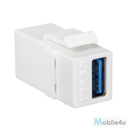 Logilink USB 3.0 keystone csatlakozó, A/F-USB-A/F, fehér