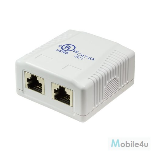 Logilink Cat.6A aljzat 2 x RJ45, fehér