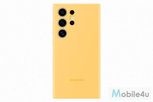 Samsung Galaxy S24 Ultra szilikon tok, Sárga