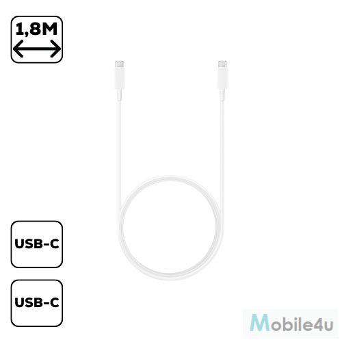Samsung Type C-to Type C kábel 1.8 m, 5A, Fehér