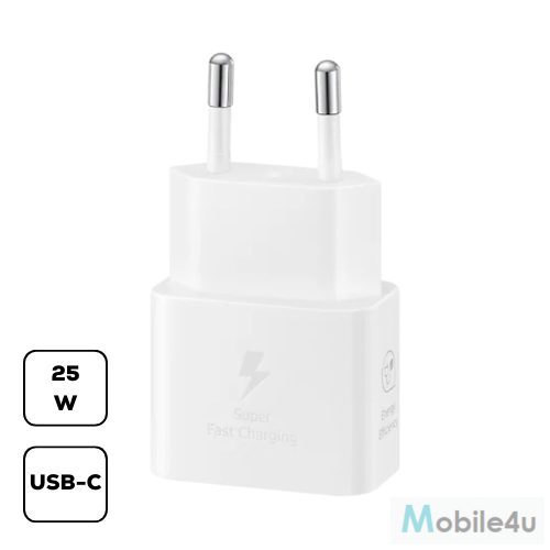 Samsung hálózati adapter, 25W, fehér