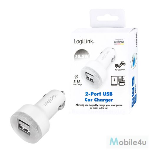 Logilink USB autós töltő, 10,5W