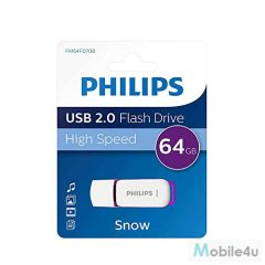 Philips Pendrive USB 2.0 64GB Snow Edition fehér-lila